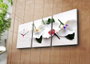 Wallity Reloj de Pared Lienzo Decorativo 3 Piezas 30x40cm, Grosor 3cm, Referencia 3P3040CS-13